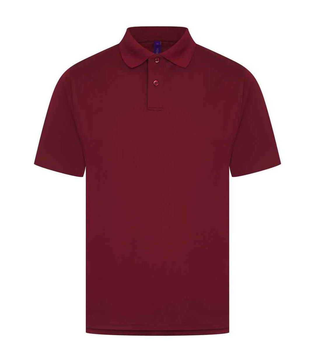 Mens pique polo shirt burgundy Henbury