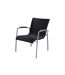 Table & Chaises de Jardin en Acier Melbourne 180cm Noir