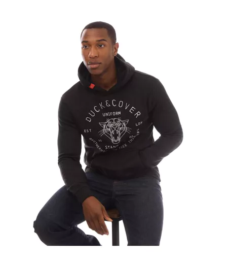 Mens Raylan Hoodie Black Duck And Cover
