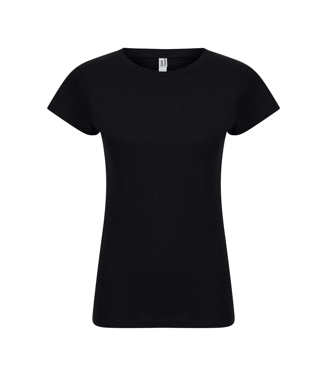 Womens/ladies T-shirt Black Casual Classic-2