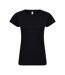 Womens/ladies T-shirt Black Casual Classic-2
