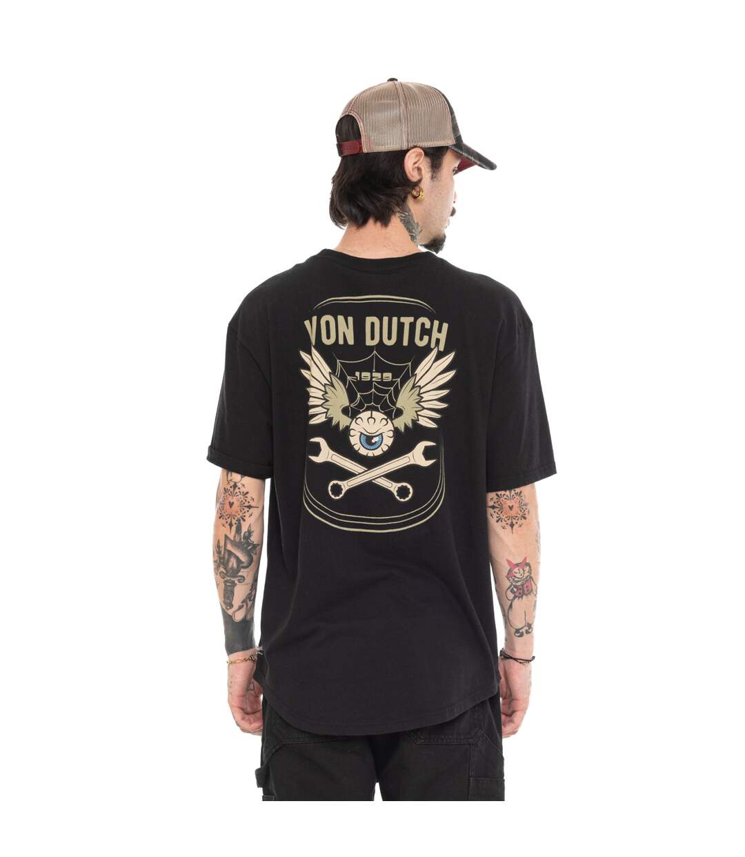 T-shirt homme comfort en jersey 180GSM print devant et dos Jacob Vondutch-3