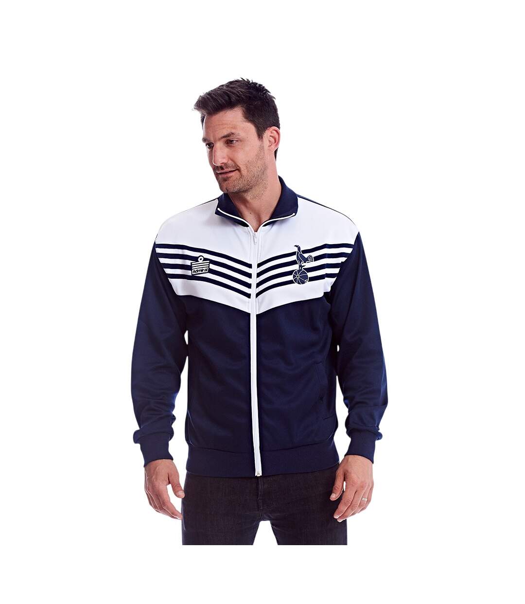 Mens 1978 Tottenham Hotspur Fc Bomber Jacket Navy White Score Draw-1