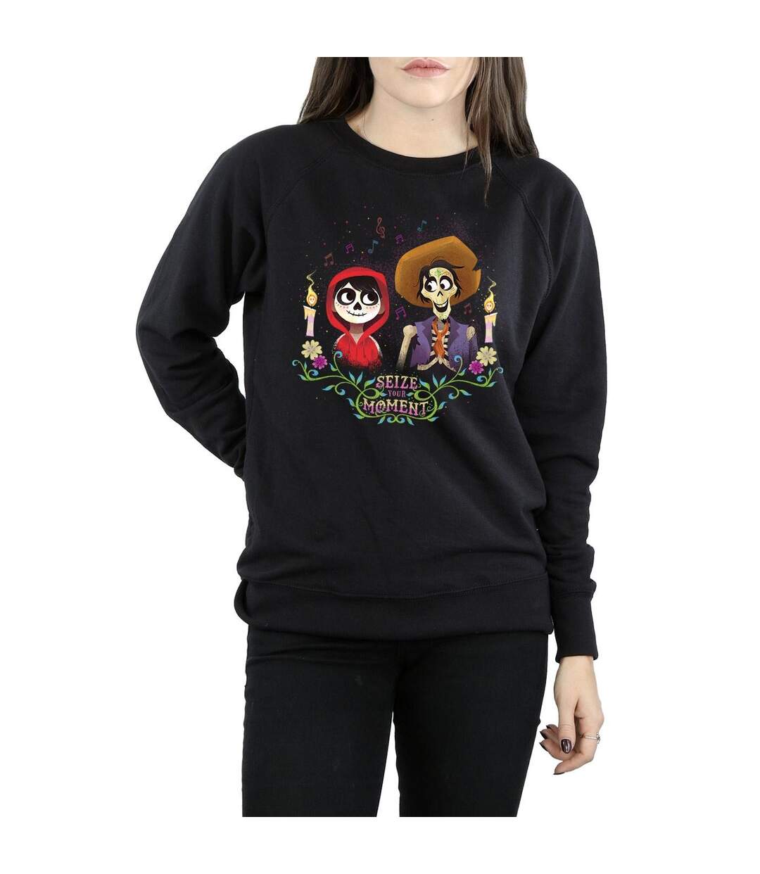 Disney Sweatshirt Coco Miguel And Hector Femme/Ladies (Noir) - UTBI3580-3