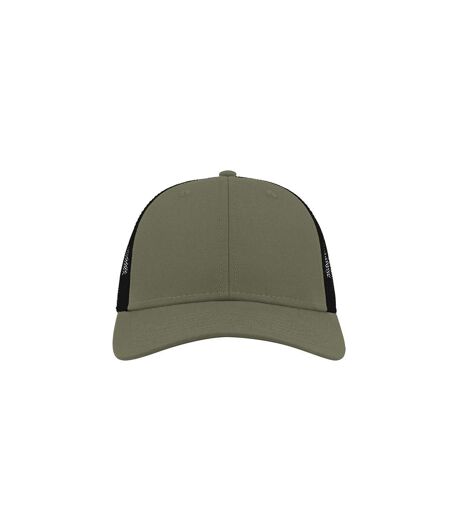 Casquette De Baseball Three Olive Noir Atlantis Headwear
