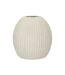 Vase Design Rainuré Icicle 38cm Crème-1