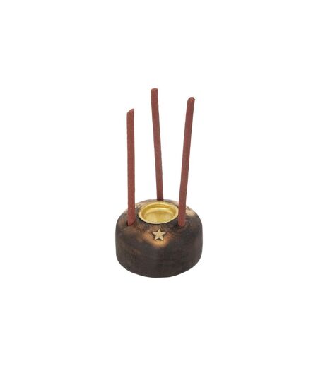 Coffret d'Encens en Bois Taly 25cm Marron