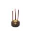 Coffret d'Encens en Bois Taly 25cm Marron