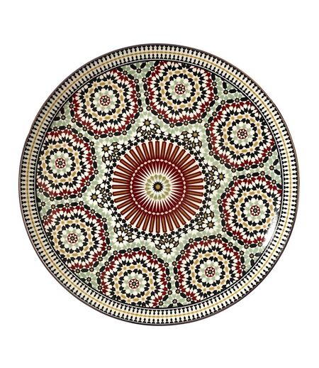 Lot de 6 Assiettes Plates Zahra 26cm Multicolore