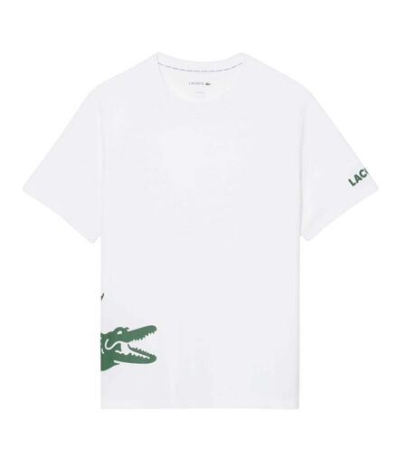 Haut De Pyjama Manches Courtes Motif/style Imprimé Au Dos Homme Blanc Lacoste