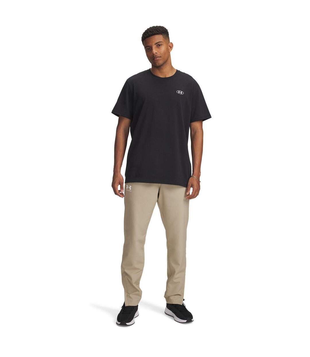 Mens Rival Woven Jogging Bottoms Khaki Brown Under Armour-3