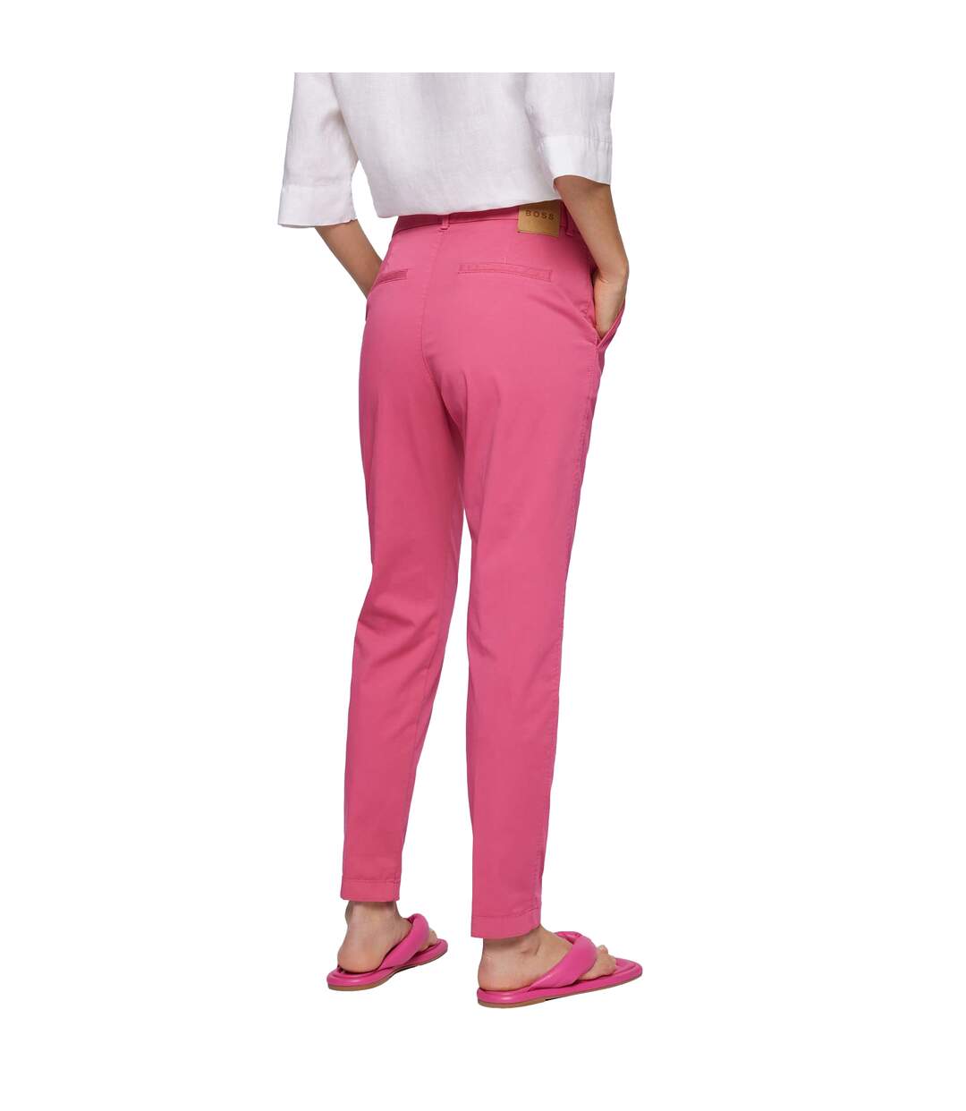Pantalon Femme Rose Boss-3