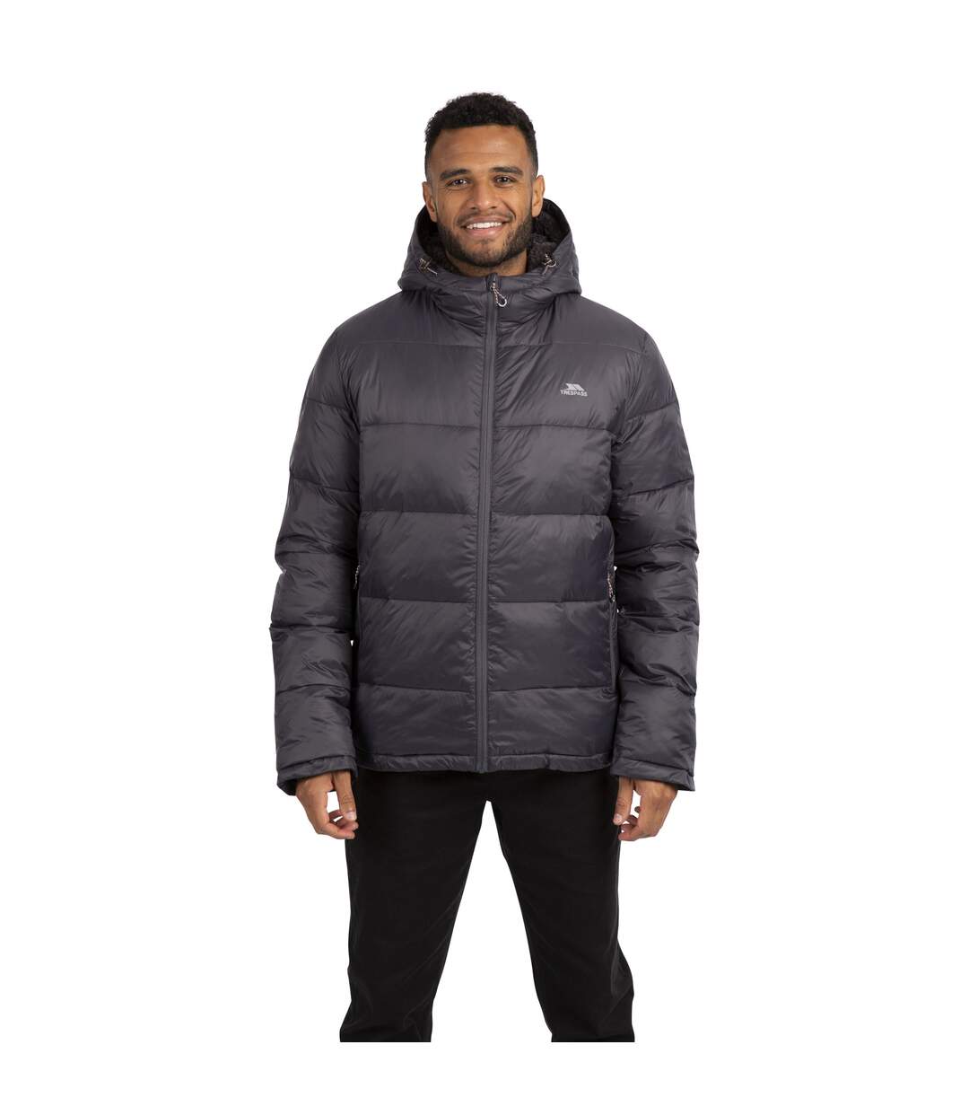 Mens heyward padded jacket dark grey Trespass-4