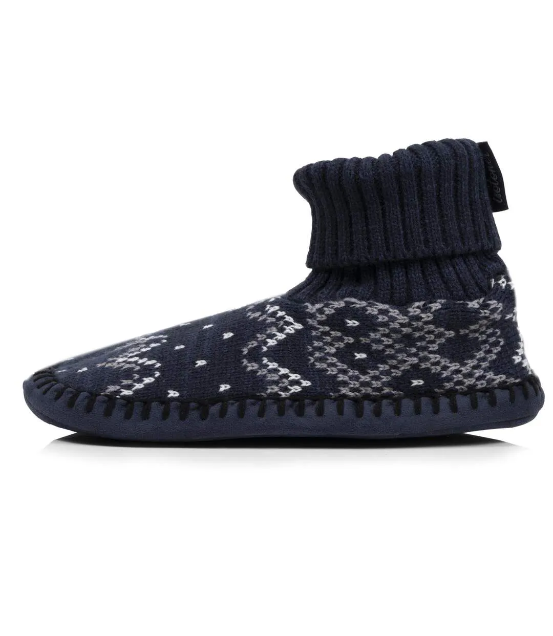 Isotoner Chaussettes d'intérieur homme maille jacquard, picots antidérapants-4
