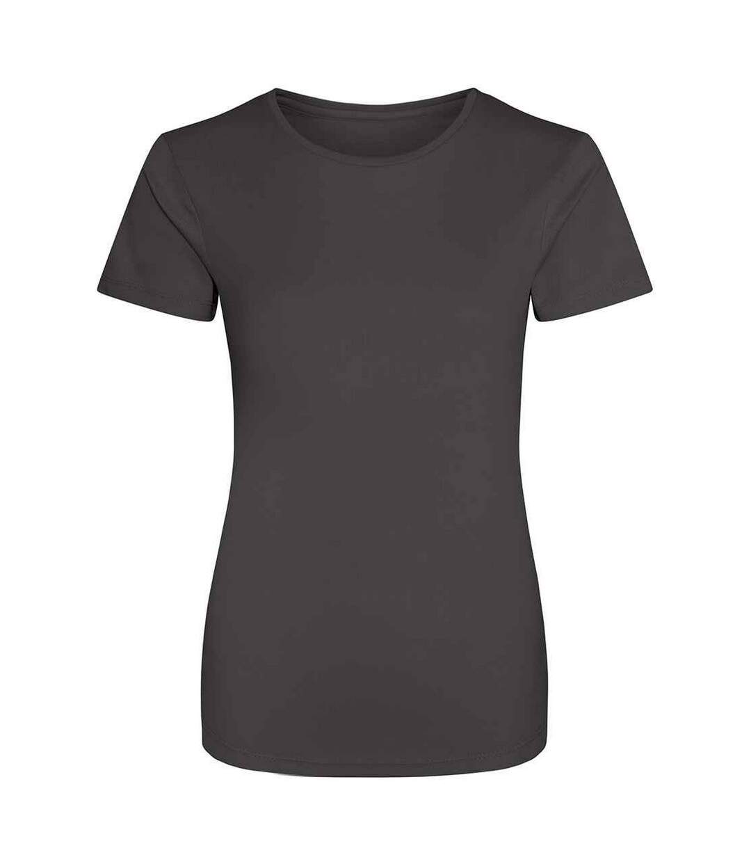 Just cool womens/ladies sports plain t-shirt charcoal AWDis-1