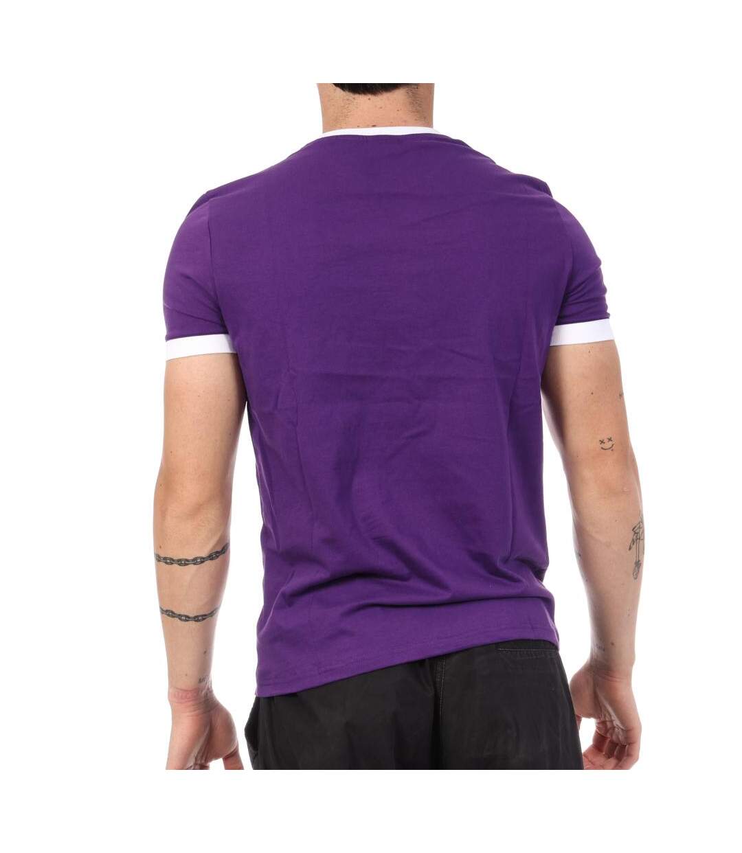 T-Shirt violet homme le coq sportif tee-2