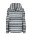 Veste À Capuche Motif/style Rayé Femme Lilas Foncé Lazy Jacks-4