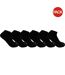Pack Of 6  Mens Knitted Trainer Socks  Black Firetrap-1