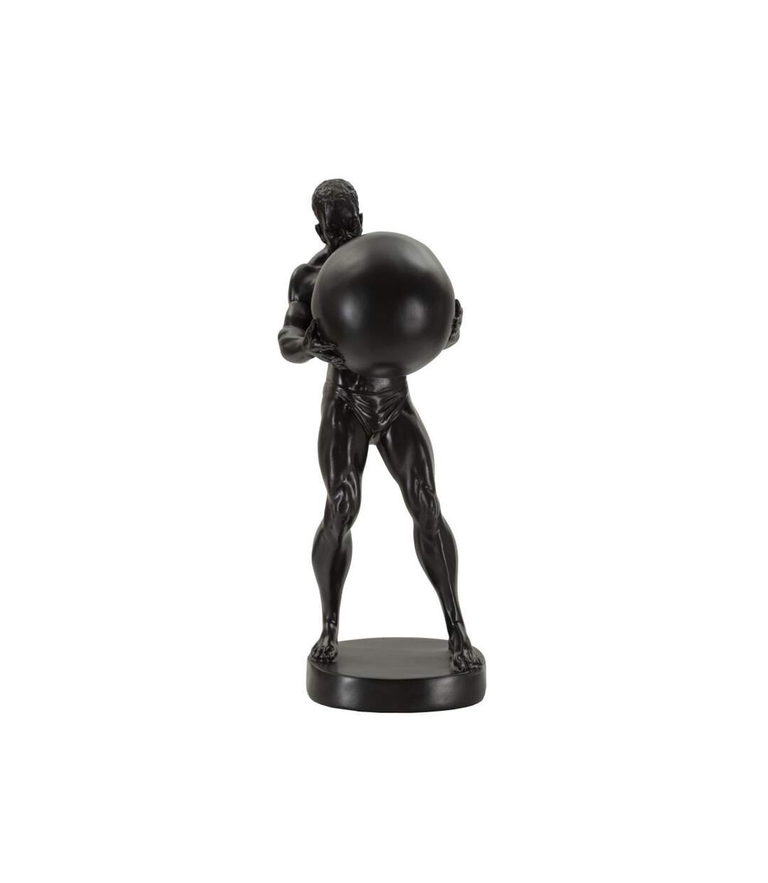 Statuette Homme Athlétique Atlas 43cm Noir-1