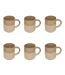 Lot de 6 Mugs en Faïence Kate 20cl Beige-1