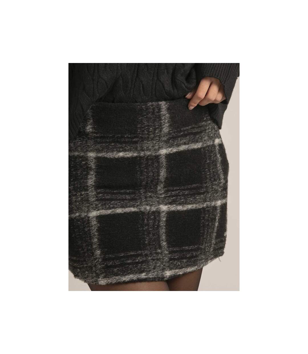 Jupe courte carreaux XARILIA - Dona X Lisa-3