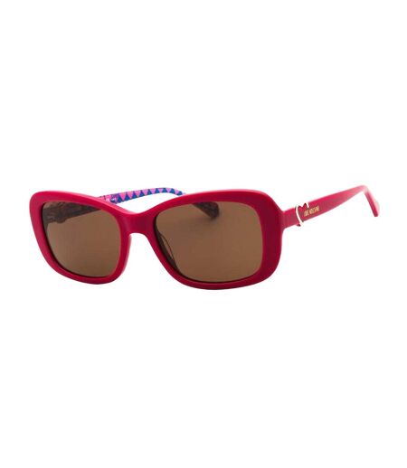 Womens/ladies Framed Sunglasses One Size Fuchsia Pink Brown Love Moschino