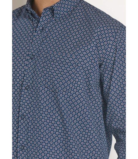 Chemise manches longues motif géométrique