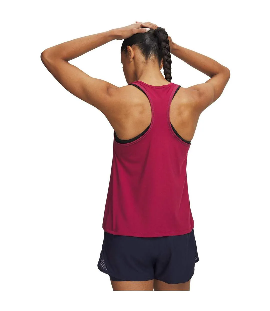 Womens/ladies 4 Way Stretch Tank Top Claret Under Armour-2