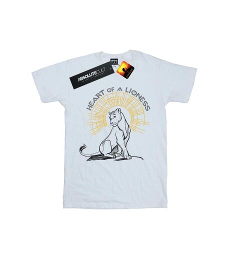 Disney Womens/Ladies The Lion King Movie Heart Of A Lioness Cotton Boyfriend T-Shirt (Blanc) - UTBI29241