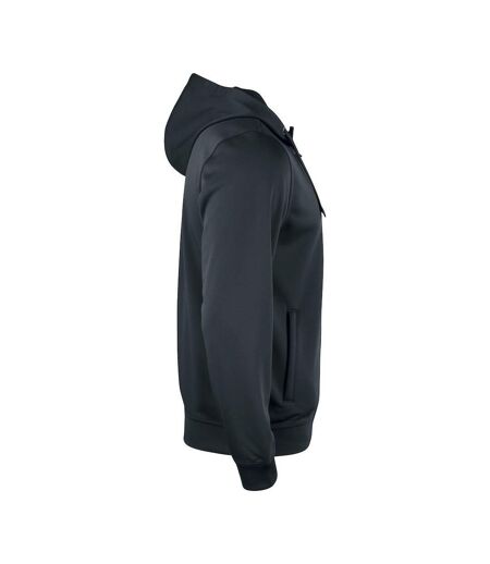 Mens Basic Active Full Zip Hoodie Black Clique