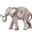 Statue Eléphant en résine - H. 30 cm - Gris effet blanchi-2