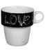 Lot de 6 Mugs Avec Rack  Love 26cl Beige-4