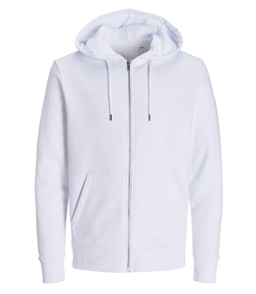 Sweat zippé à capuche - JACK&JONES - Unisexe - JJ3907 - blanc-1