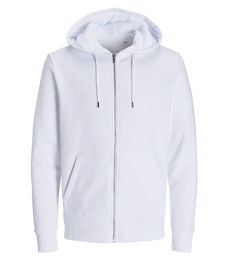 Sweat zippé à capuche - JACK&JONES - Unisexe - JJ3907 - blanc