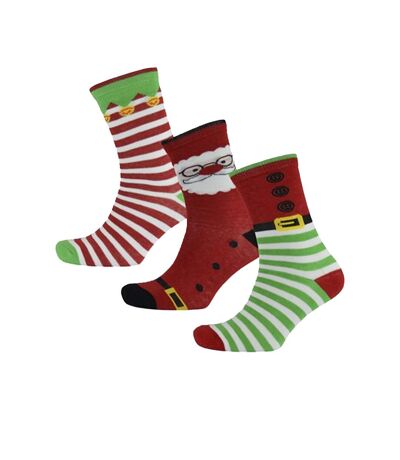 RJM Mens Christmas Cotton Socks (Pack Of 3) () - UTUT1648