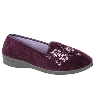 Jenny chaussons femme pourpre Zedzzz