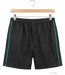 Short homme CHALLENGER 8L noir avec bande verte : le short en coton ultra-confortable spécial moisson-2