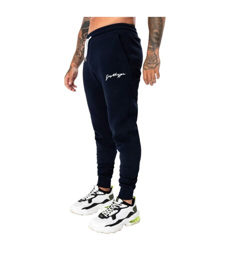 Mens scribble logo jogging bottoms navy Hype