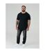 Pack Of 2  Mens D555 Fenton Kingsize T-shirt  Black Duke-1