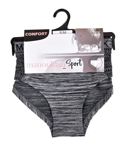Culottes Femme MANOUKIAN Underwear Confort Qualité supérieure SPORT Shorty Gris chiné