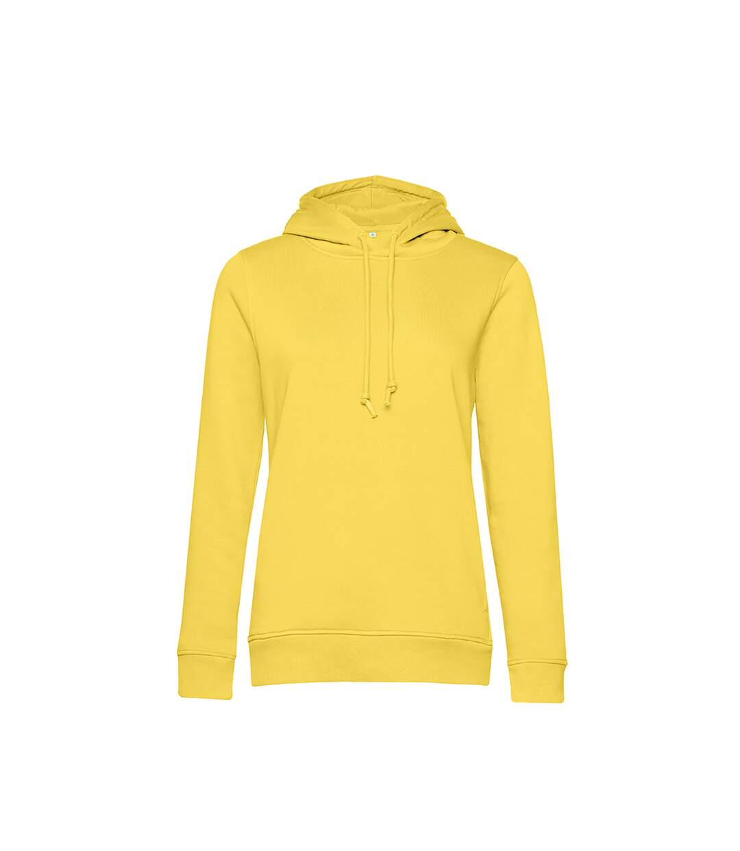 Womens/ladies organic hoodie blazing yellow B&C