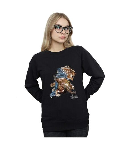 Disney Femmes/Les femmes Beauty And The Beast Beast Sketch Sweatshirt (Noir) - UTBI48493