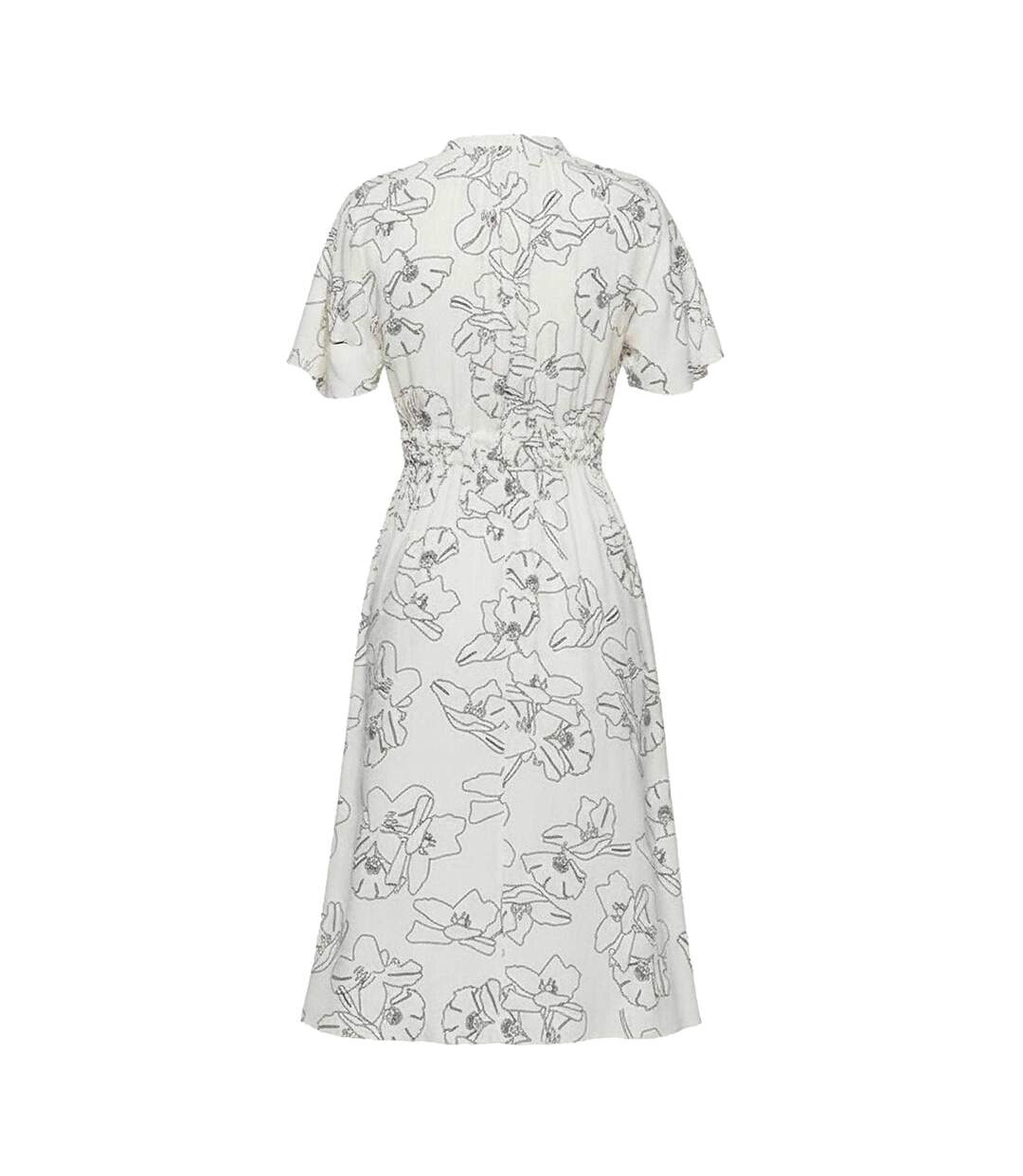Robe Motif/style Floral Dalluah Femme Crème Noir Boss-2