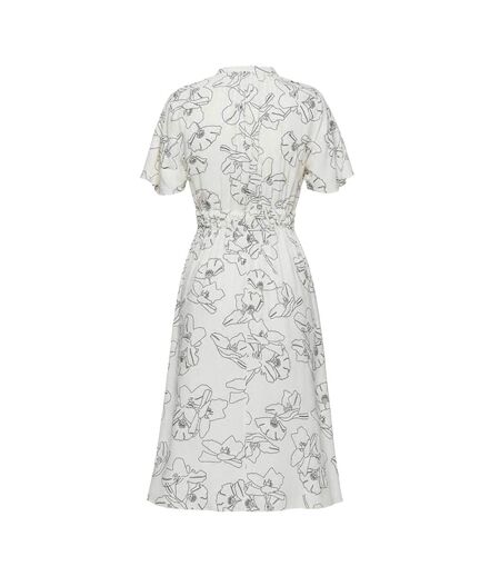 Robe Motif/style Floral Dalluah Femme Crème Noir Boss