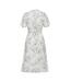 Robe Motif/style Floral Dalluah Femme Crème Noir Boss-2