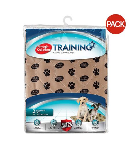 Pack of 2  Puppy training pads  one size brown Simple Solution