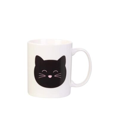 Mug Magique en Céramique Chat 35cl Blanc