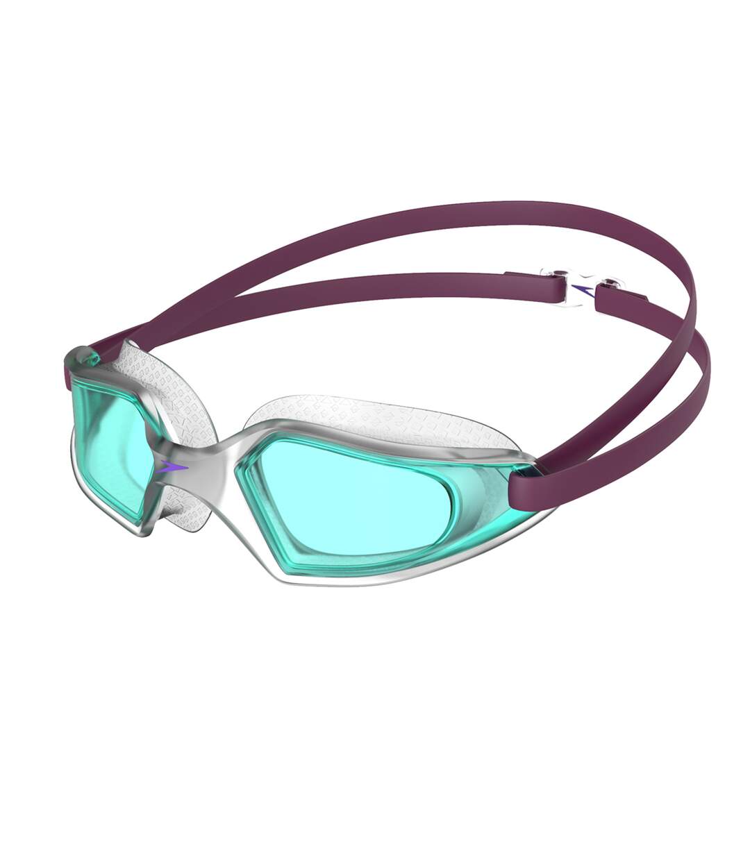 Lunettes De Natation Hydropulse Enfant Prune Sombre Transparent Bleu Clair Speedo-1