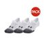 Pack Of 3  Unisex Adult Ultra-low Training Sports Socks  White Under Armour-1
