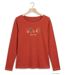 MAYFLOWER NOBODY3 – Tee-shirt manches longues orange éclatant et détails Lurex pour un style vitaminé-2